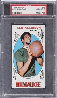 1969-70 Topps #25 Lew Alcindor Rookie Card – PSA NM-MT 8